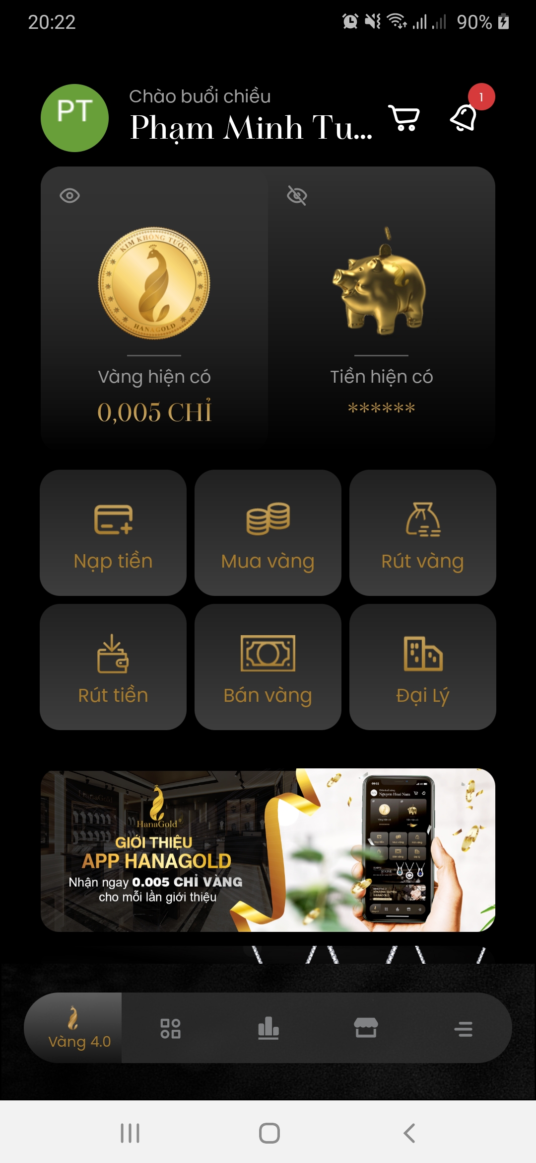 CÙNG HANAGOLD "TẢI APP HANAGOLD NHẬN VÀNG 24K"